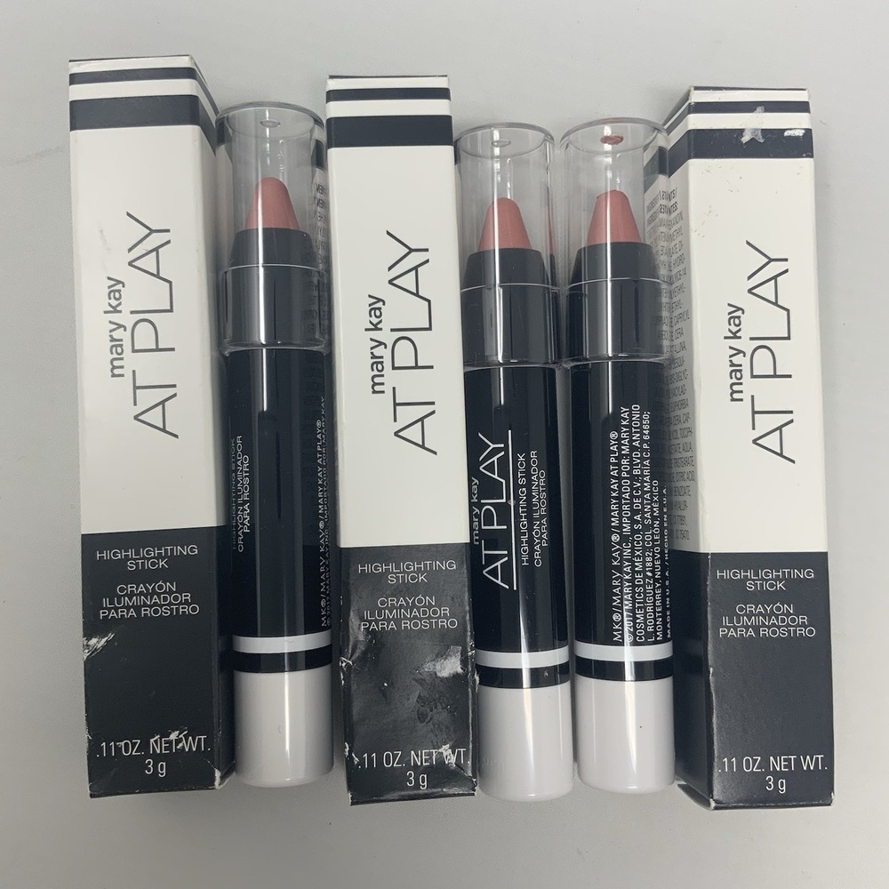 Mary Kay At Play‎ Rose Gold Highlighting Stick #120915 Lot Of 3 6/23 7/23
